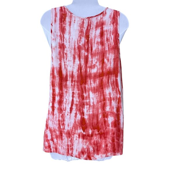 Beach Lunch Lounge Sleeveless Tassel Tie Embellished Tie Dye Top Small - Picture 3 of 6